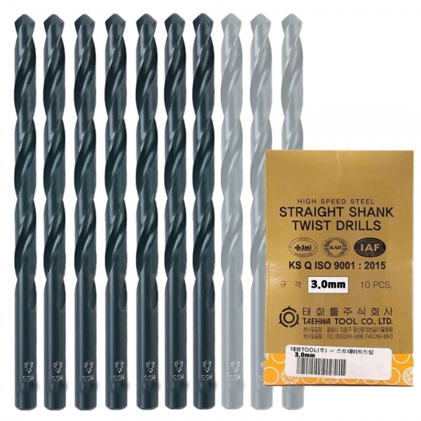 태화툴 철기리 하이스드릴 쇠뚫는 드릴날 HSS-3.0mm