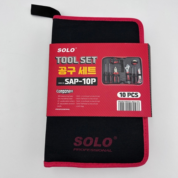 SOLO 솔로 가정용 수공구 세트 공구세트 툴키트 10pcs SAP-10P 집들이선물 DIY SOLO 솔로 가정용 수공구 세트 공구세트 툴키트 10pcs SAP-10P 집들이선물 DIY