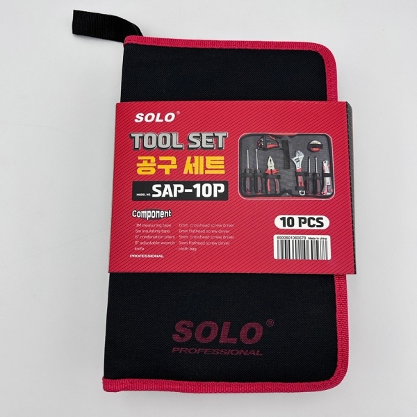 SOLO 솔로 가정용 수공구 세트 공구세트 툴키트 10pcs SAP-10P 집들이선물 DIY