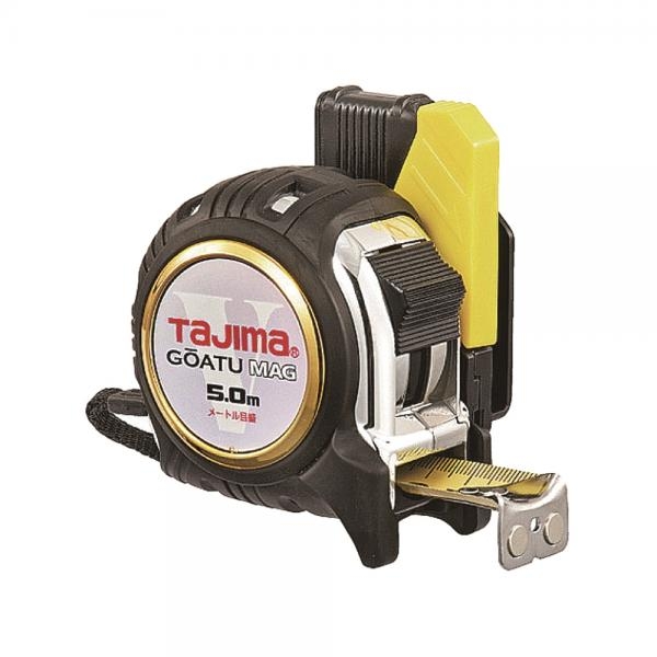 타지마 자동줄자 5M 고아츠 자석 고무그립 벨트 클립형 GASF-GLM25-50