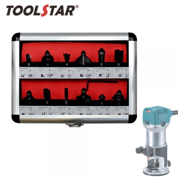 툴스타 트리머날 홈파기 비트세트 절삭공구 목공 12종