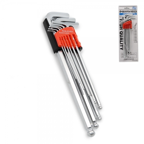 와카야마 육각L렌치 롱볼렌치세트 9PCS L1510-9