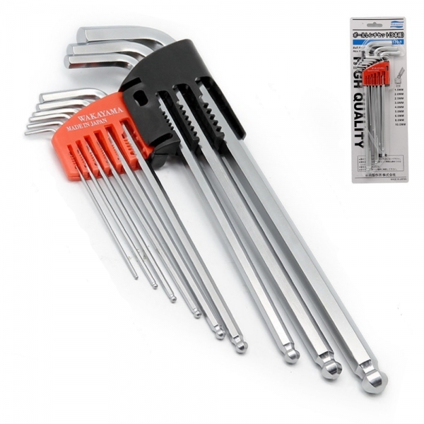 와카야마 육각L렌치 롱볼렌치세트 9PCS L1510-9
