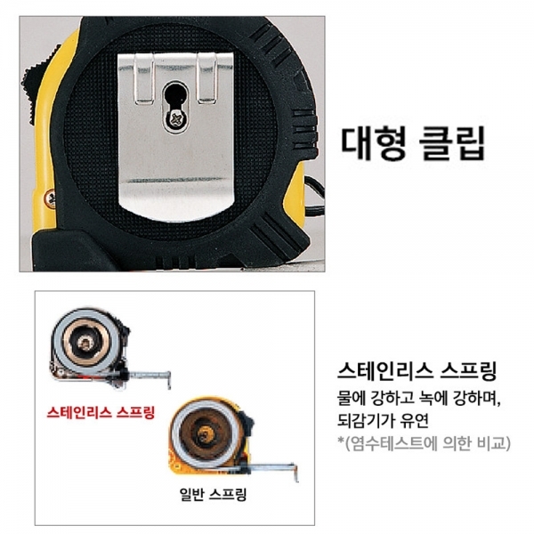 타지마 자석후크 고무그립 5.5M 자동줄자 G록 잠금형 GLM25-55