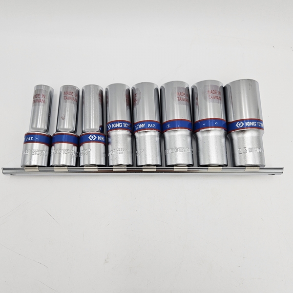 킹토니 대만 1/2 롱복스세트 육각 임팩 레일 소켓렌치 8PCS