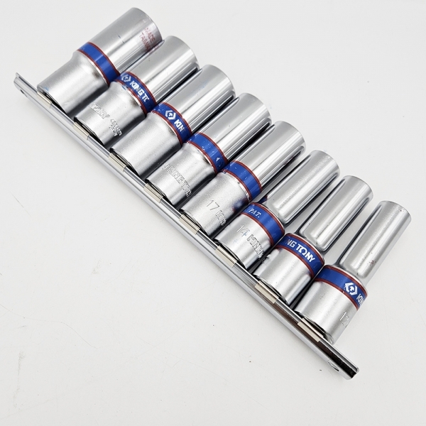 킹토니 대만 1/2 롱복스세트 육각 임팩 레일 소켓렌치 8PCS