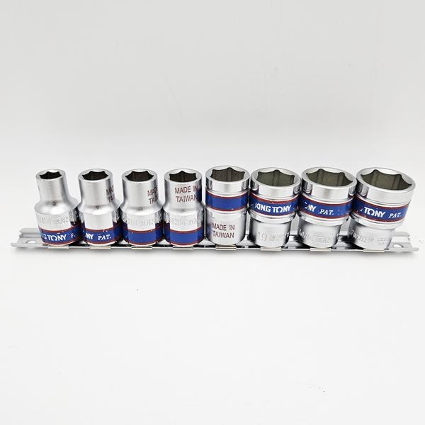 킹토니 대만 1/2 복스알세트 육각 임팩 레일 소켓렌치 8PCS