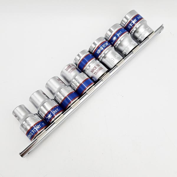 킹토니 대만 1/2 복스알세트 육각 임팩 레일 소켓렌치 8PCS