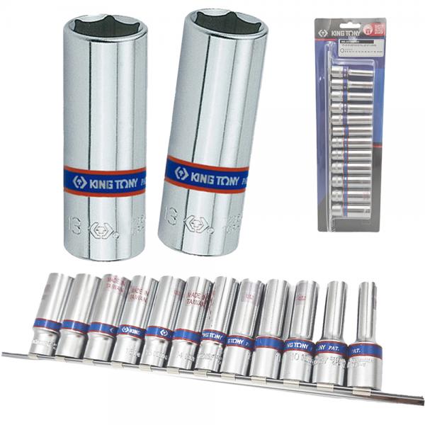 킹토니 대만 3/8 롱복스세트 육각 임팩 레일 소켓렌치 13PCS