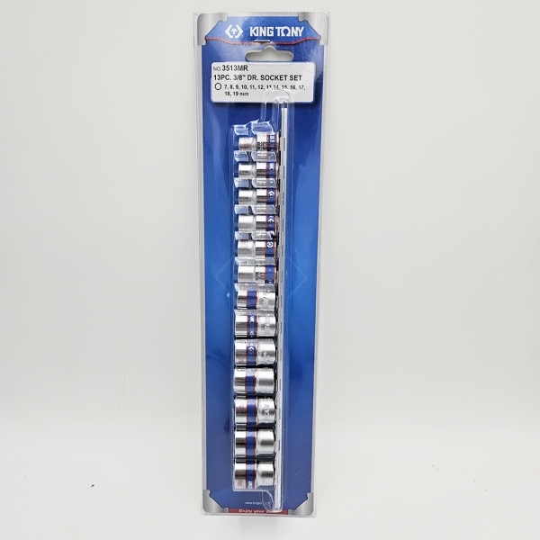 킹토니 대만 3/8 복스세트 육각 임팩 레일 소켓렌치 13PCS