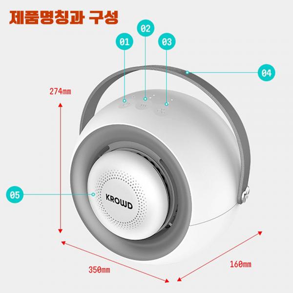 크라우드 미니 팬히터 PCT 전기온풍기 저전력 저소음 KR-H04 크라우드 미니 팬히터 PCT 전기온풍기 저전력 저소음 KR-H04