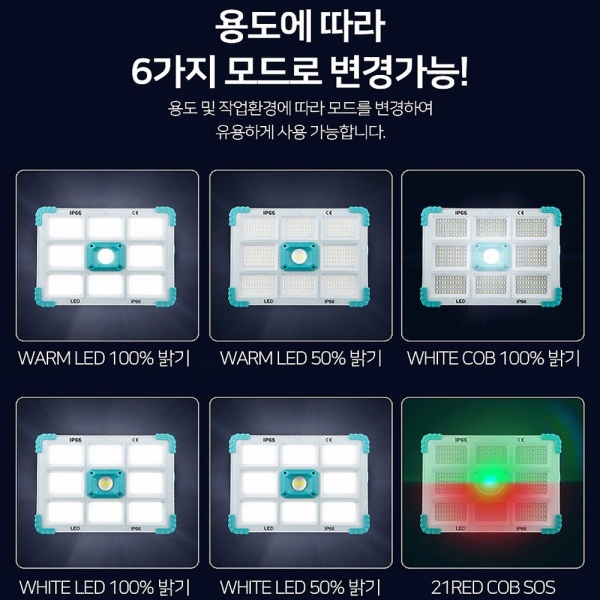 LED 전등 태양열 등 충전식 C타입 투광 조명 태양광 투광등 200W 아누스