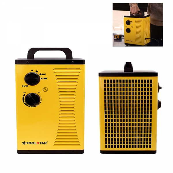 툴스타 산업용 온풍 팬히터 2KW 온도조절형 실내 전기히터