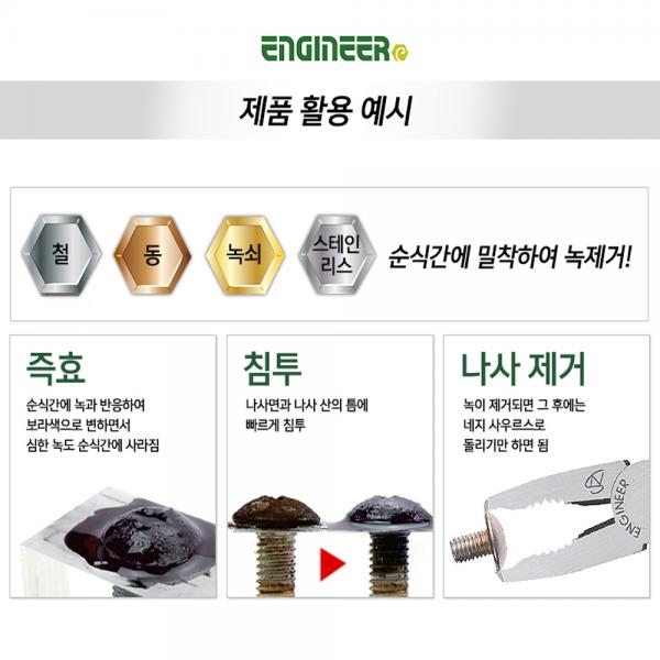 엔지니어 녹제거스프레이 침투형 거품타입 ZC-29 250ml 철 동 녹쇠 스테인레스