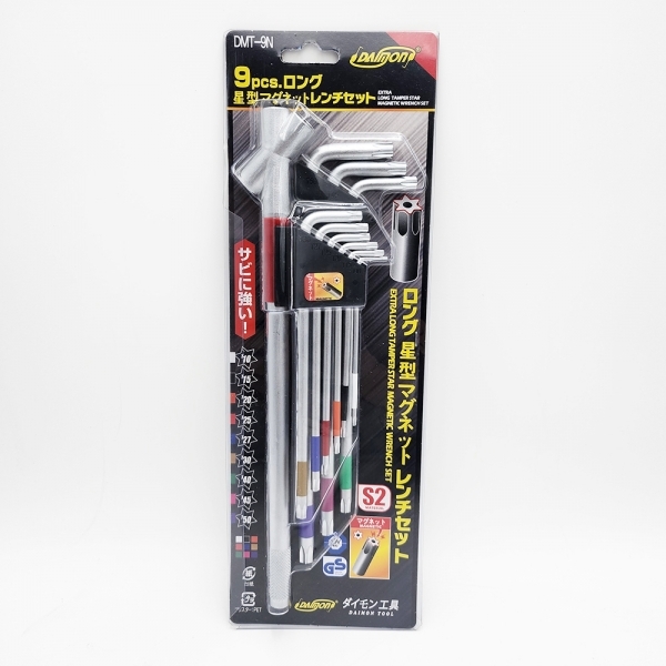 다이몬 별렌치세트 컬러렌치 핸들포함 TORX 별홀타입 DMT-9N