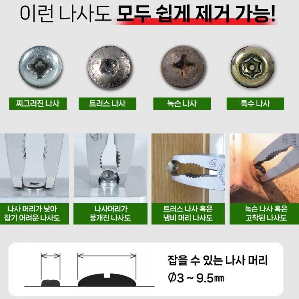 엔지니어 네지사우르스 펜치 뺀치 녹슨 볼트 리무버 PZ-77