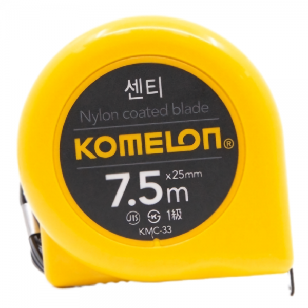 코메론 센티줄자 수동줄자 7.5M 벨트클립 KMC-33