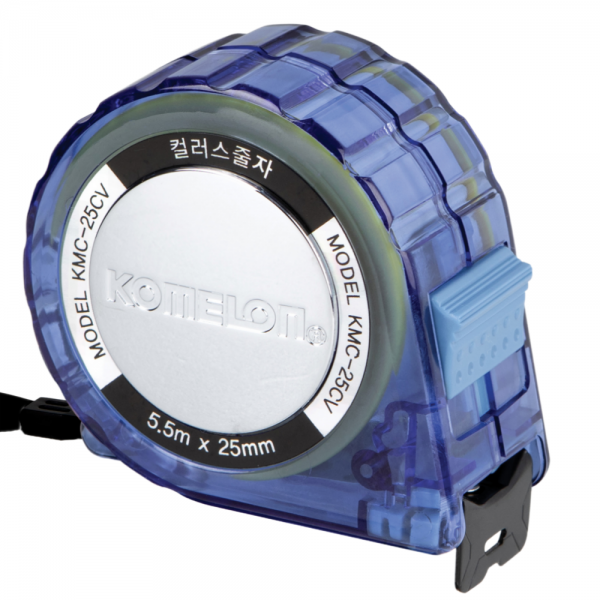 코메론 자동줄자 컬러스 잠금 투명줄자 5.5M KMC-25CV