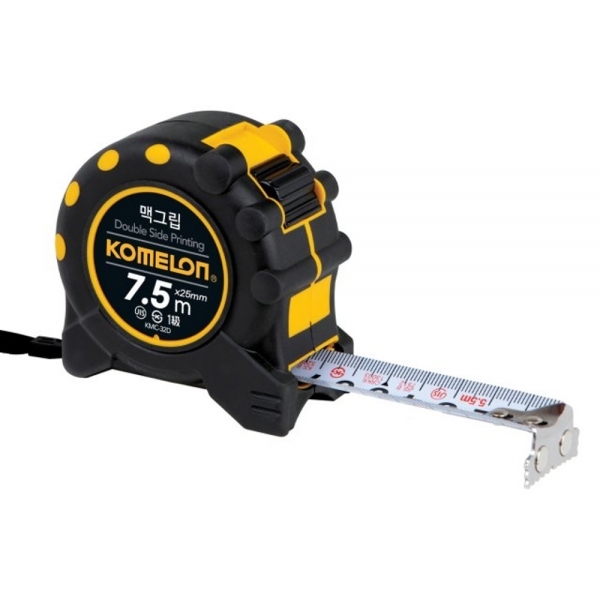 코메론 맥그립 자석 양면 고무그립 자동줄자 3.5M KMC-32D