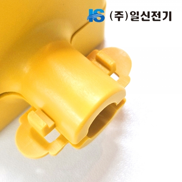 일신전기 국산 노출 접지 보호커버 2구 콘센트 고무마개 노랑색 고무커버 ISU-14326