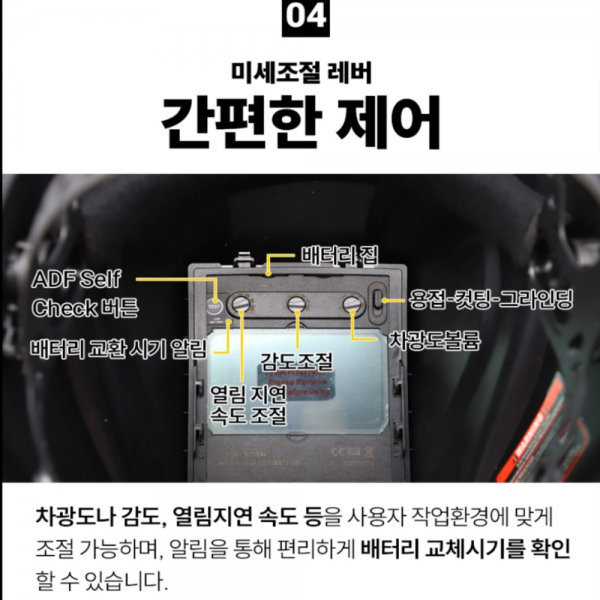 기성 대화면 자동차광 용접면 자동면 용접헬멧 GSW-3000