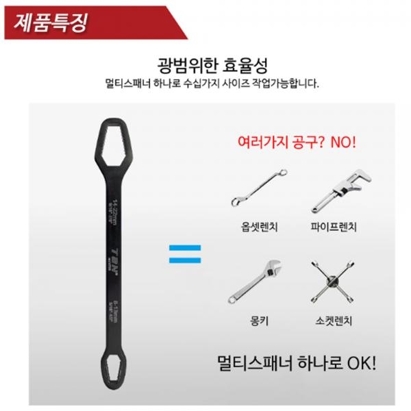 톤 만능렌치 멀티스패너 8mm-22mm V250