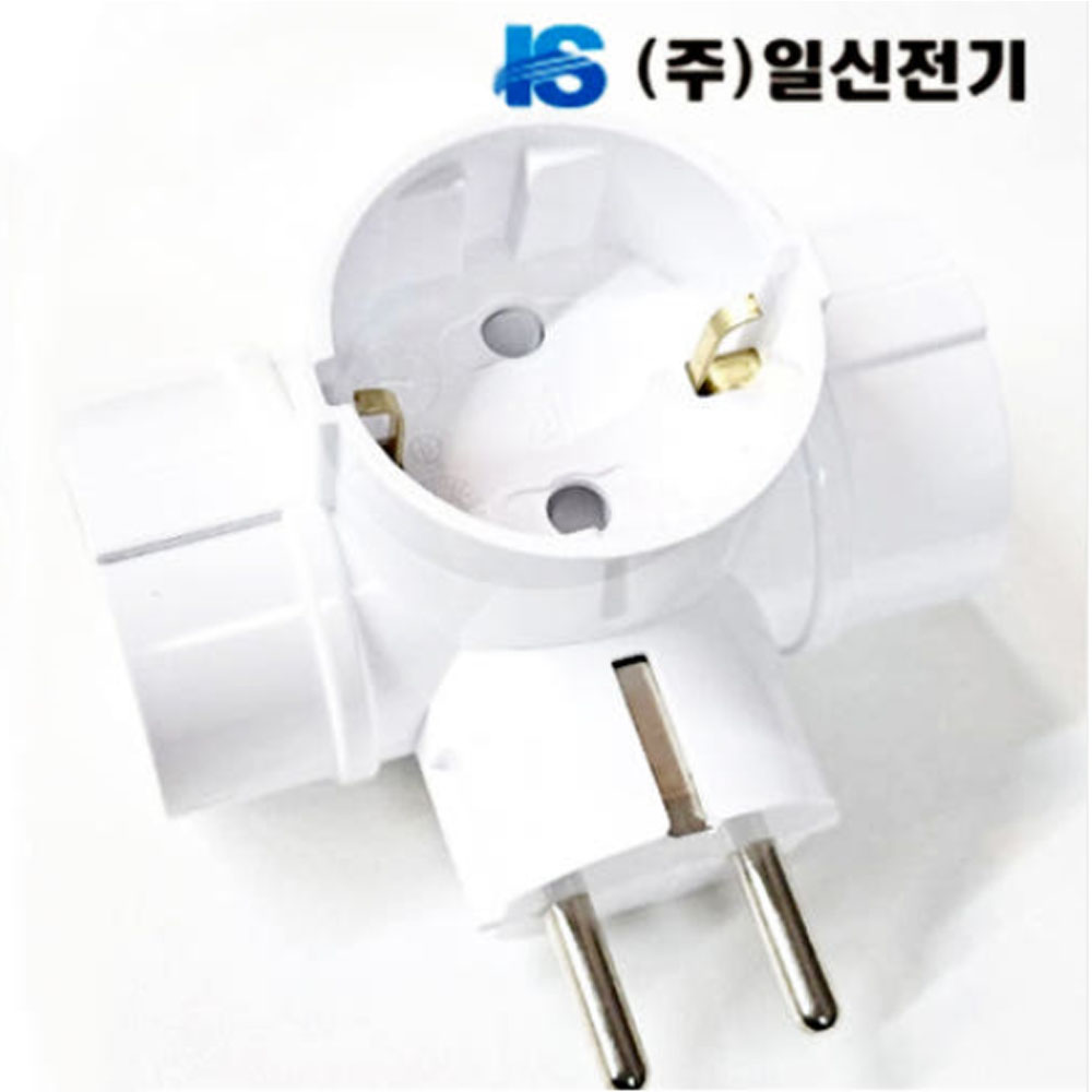 일신전기 3구멀티탭 T멀티 돼지코 플러그 티멀티 국산 KC인증 ISM-14280