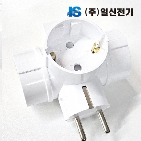 일신전기 3구멀티탭 T멀티 돼지코 플러그 티멀티 국산 KC인증 ISM-14280