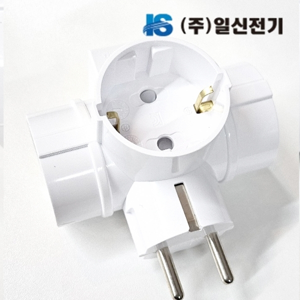 일신전기 3구멀티탭 T멀티 돼지코 플러그 티멀티 국산 KC인증 ISM-14280