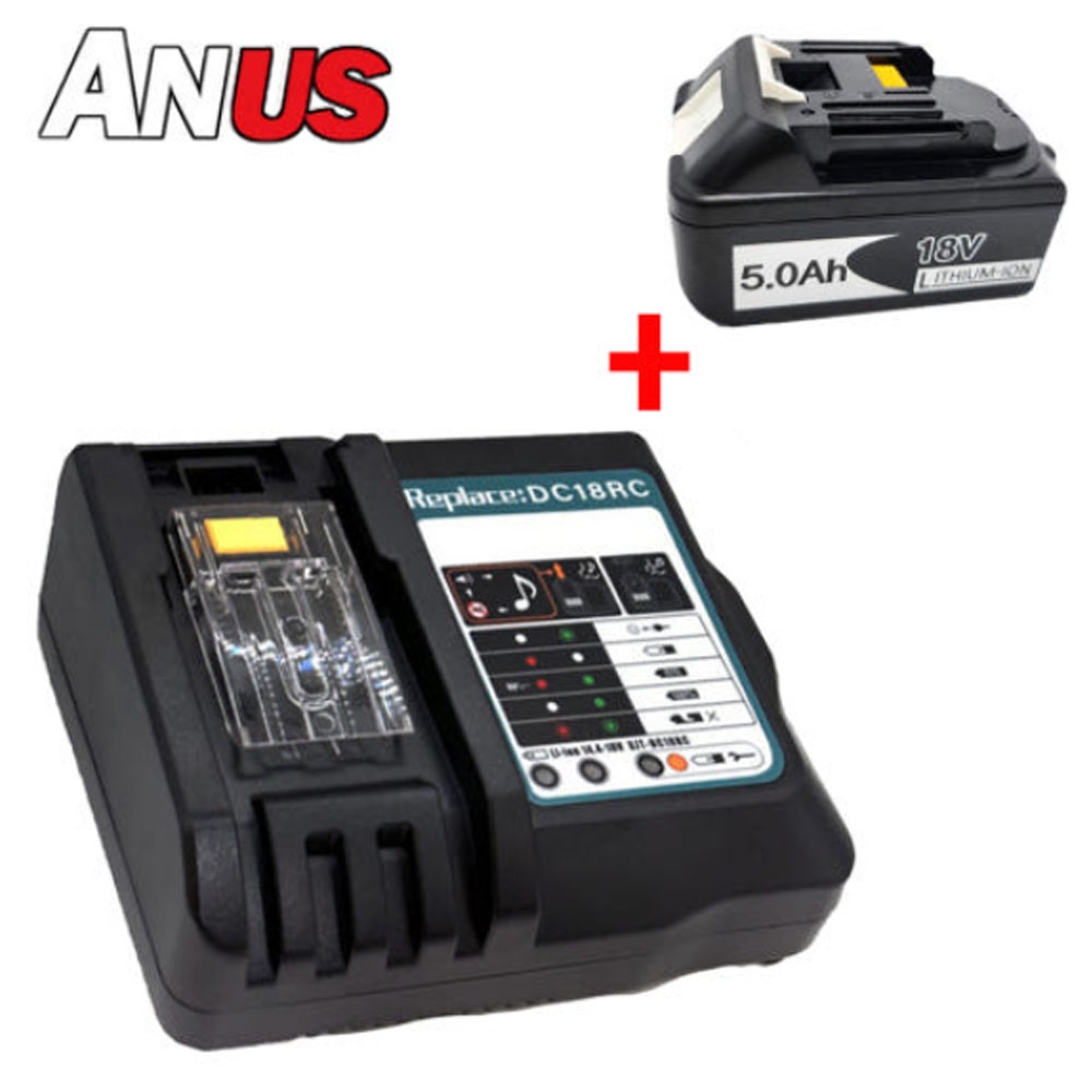 아누스 18V 5.0A 마끼다호환배터리 밧데리 6.5A급속 충전세트