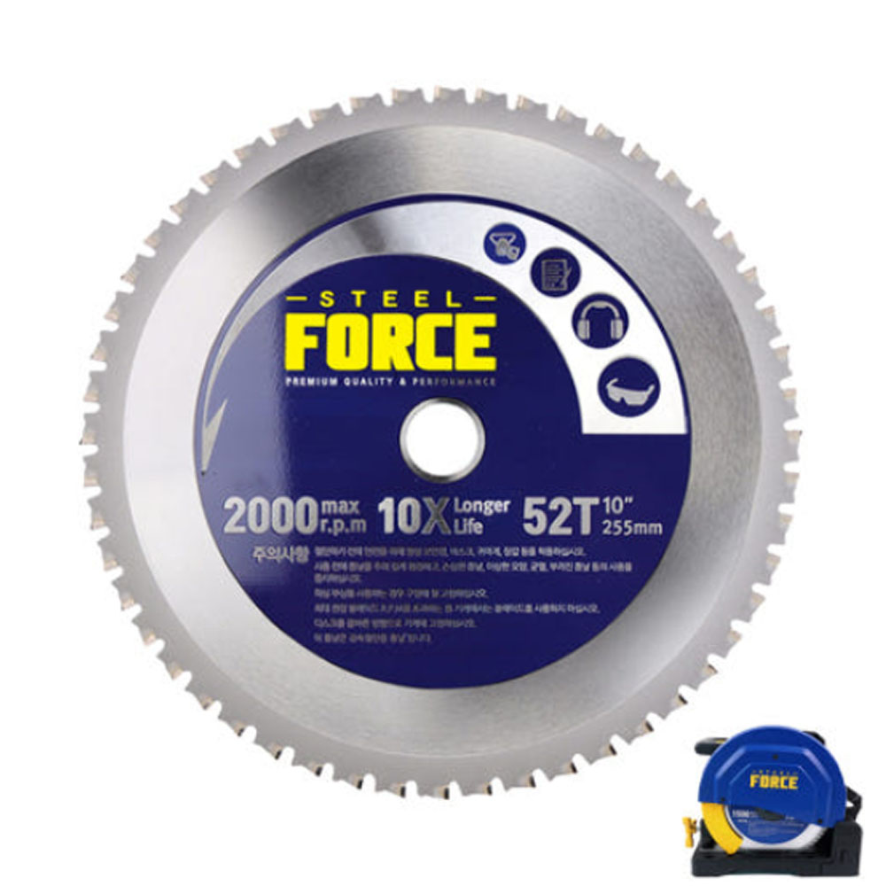 스틸포스 10 원형 금속 절단기날 팁쏘 TH-SC255SB