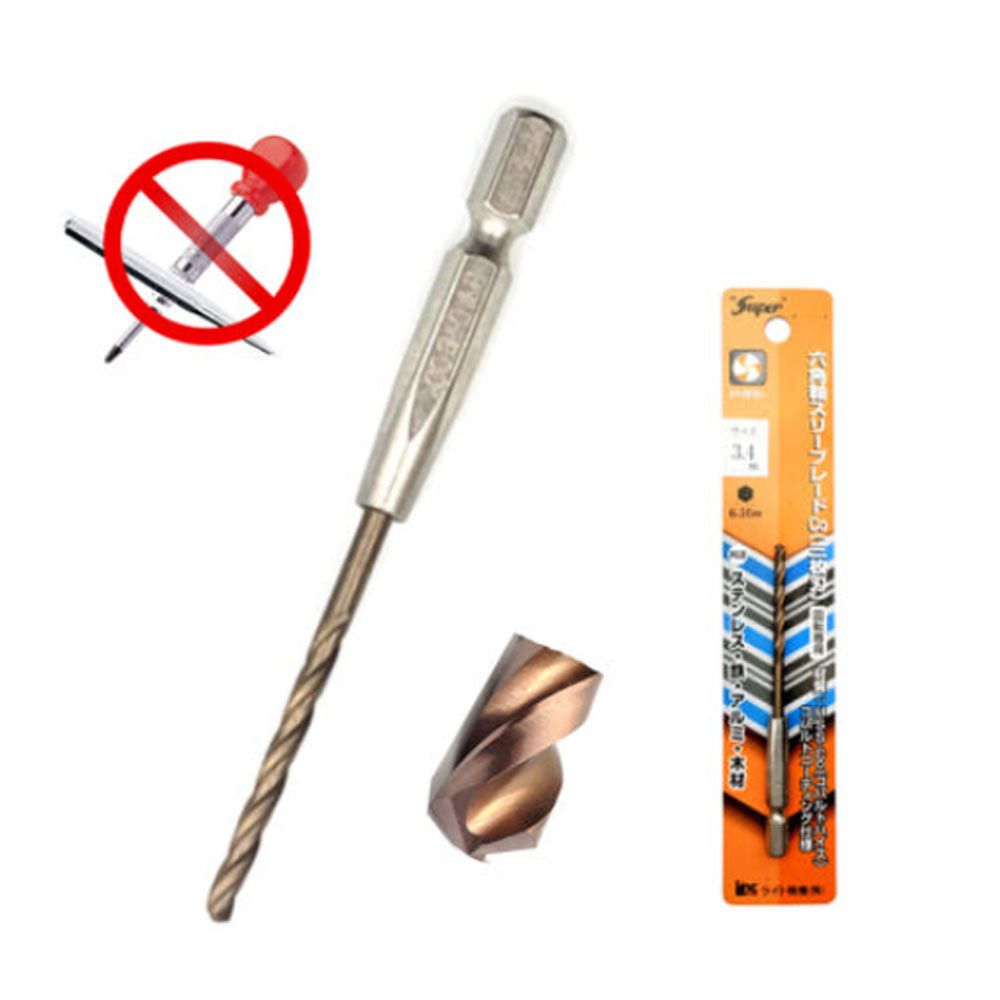 LINC 일산 스텐기리 철기리 3.4mm 3날 육각서스 드릴날 드릴빗트 임팩용