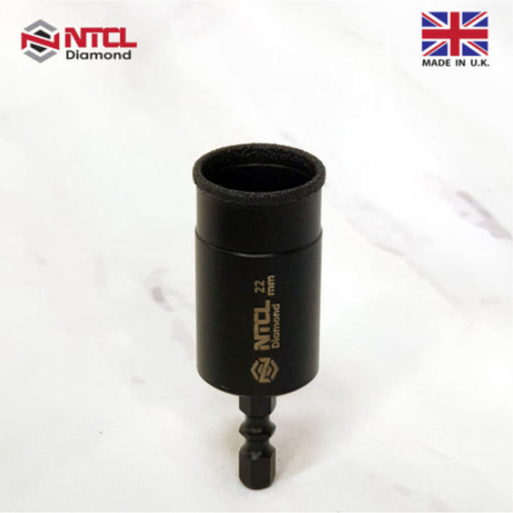 NTCL 다이아몬드 융착 코어 비트 타일 기리 22mm 유리 대리석 임팩기리