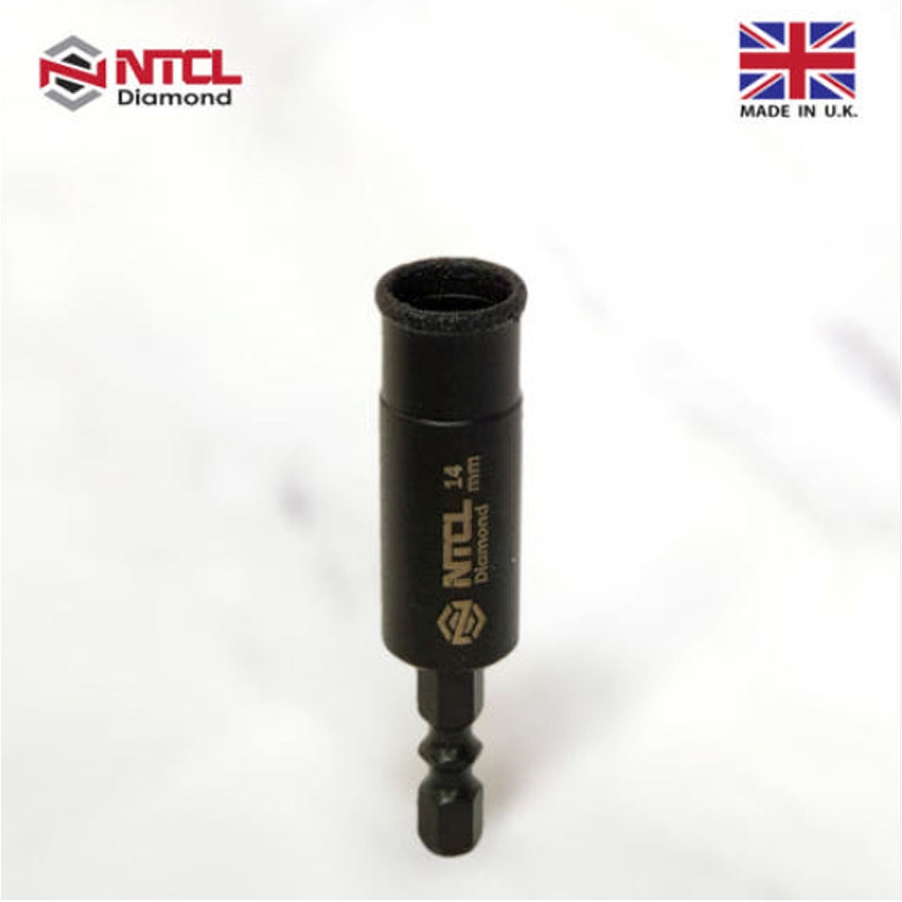 NTCL 다이아몬드 융착 코어 비트 타일 기리 14mm 유리 대리석 임팩기리