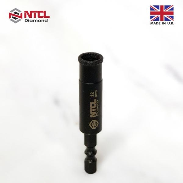 NTCL 다이아몬드 융착 코어 비트 타일 기리 12mm 유리 대리석 임팩기리