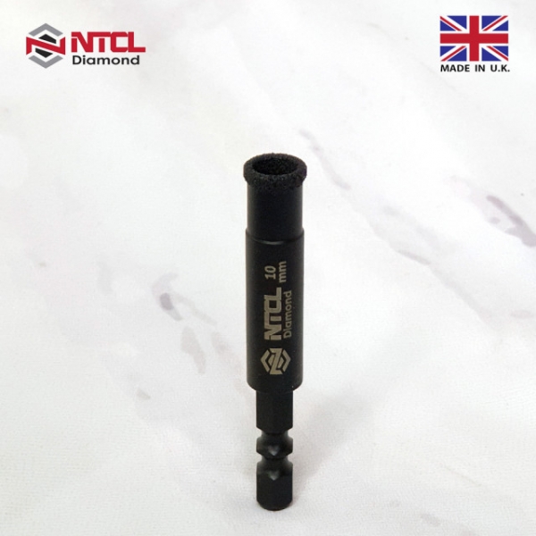NTCL 다이아몬드 융착 코어 비트 타일 기리 10mm 유리 대리석 임팩기리