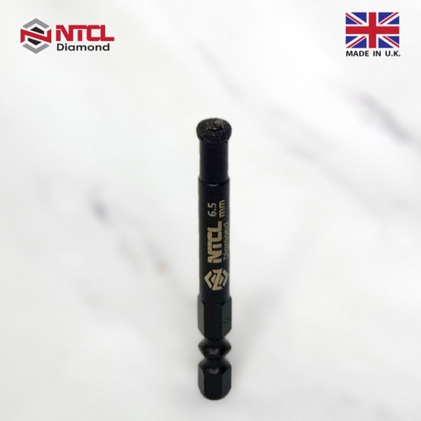 NTCL 다이아몬드 융착 코어 비트 타일 기리 6.5mm 유리 대리석 임팩기리