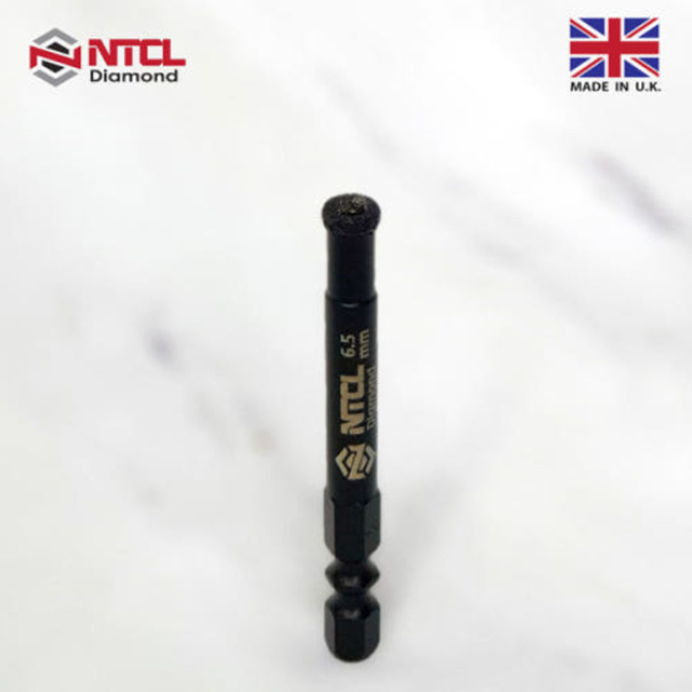 NTCL 다이아몬드 융착 코어 비트 타일 기리 6.5mm 유리 대리석 임팩기리