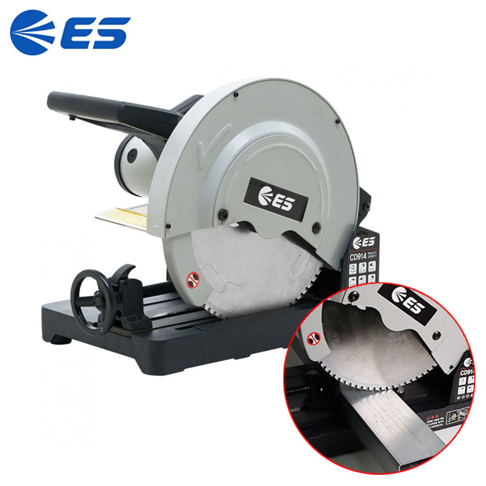 ES산업 경금속 앵글 파이프봉재 비철 2200W 금속절단기 355mm CD914