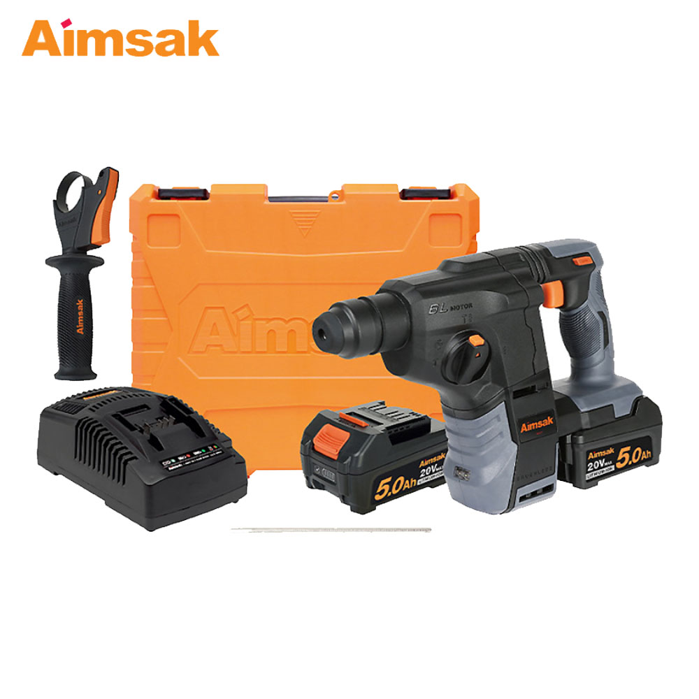 아임삭 파쇄 타공 타격 천공작업 충전로터리함마드릴 18V 5.0Ah세트 BL18RH705