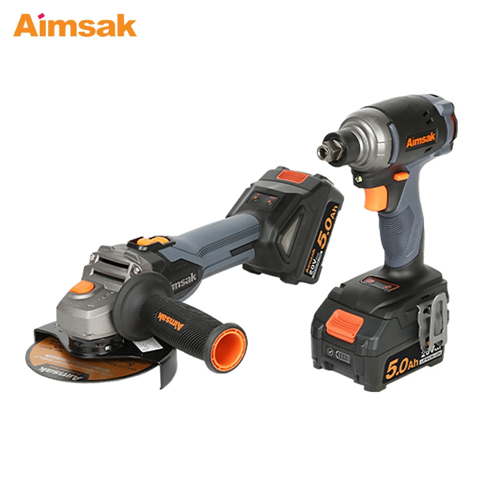 아임삭 앵글그라인더 임팩트드라이버렌치 충전콤보키트 18V 5.0Ah BL18GX7