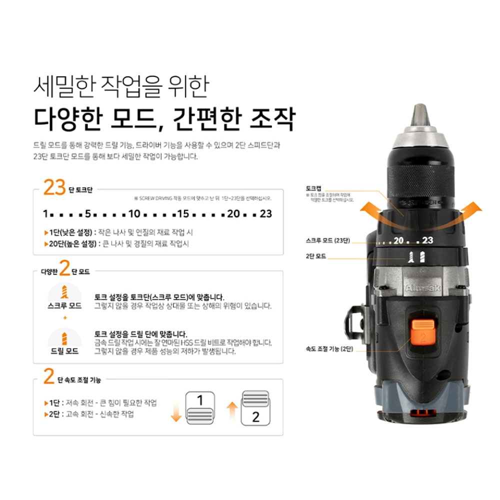 아임삭 브러시리스 충전드라이버드릴 18V 5.0Ah BL18R705