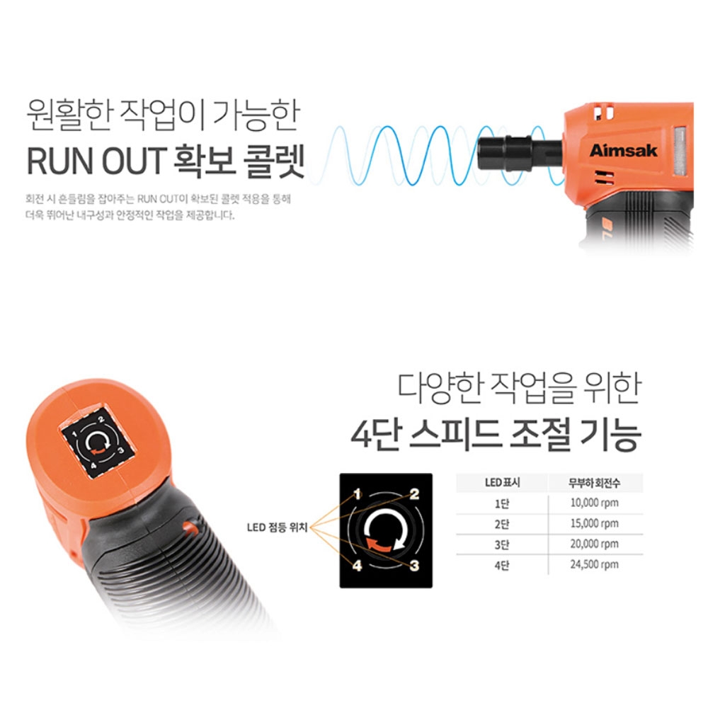 아임삭 충전그라인더 직각형 14.4V 3.0Ah세트 BL14DGA536