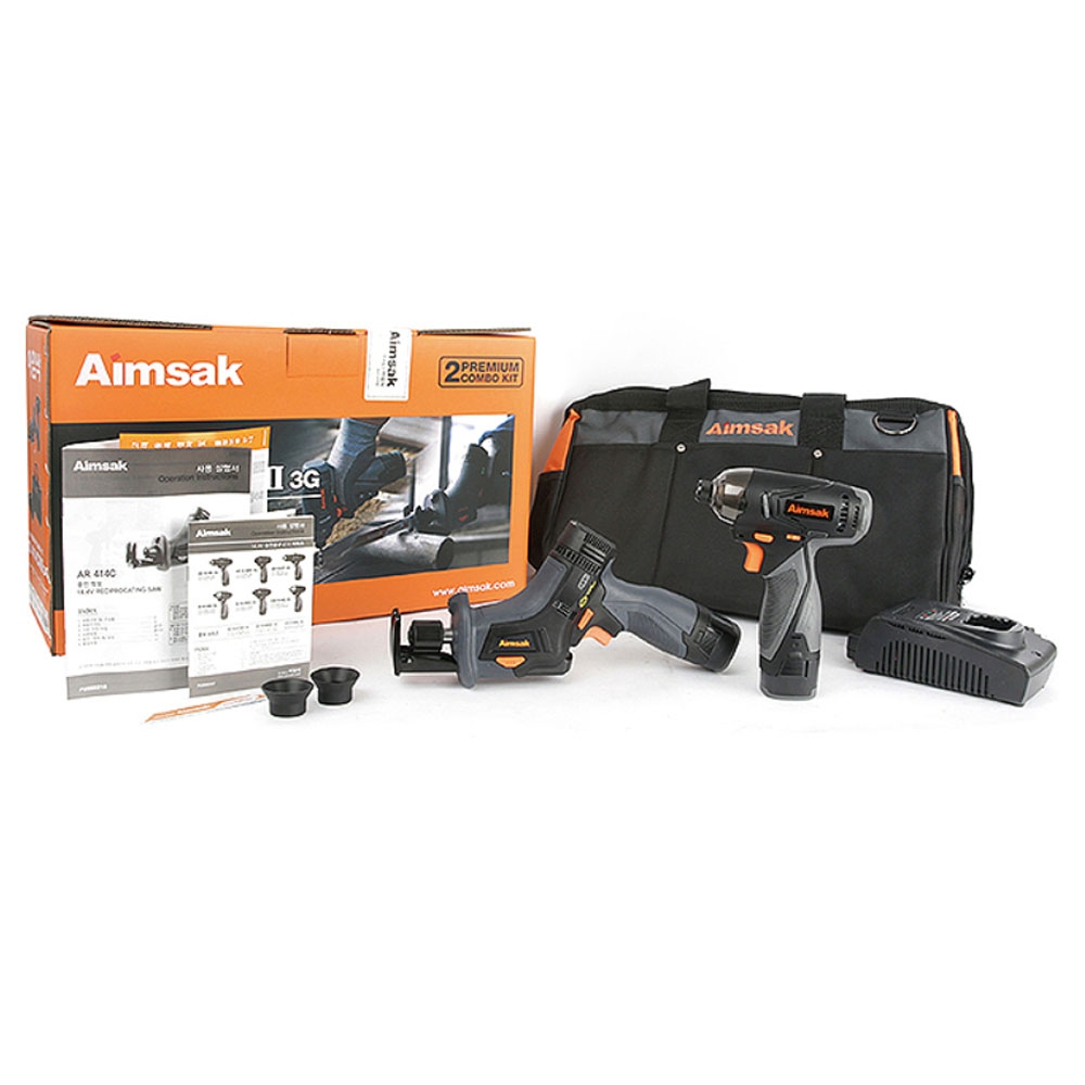 아임삭 충전컷쏘 임팩드라이버 세트 14.4V 2.0Ah AO414CMII3G COMBO