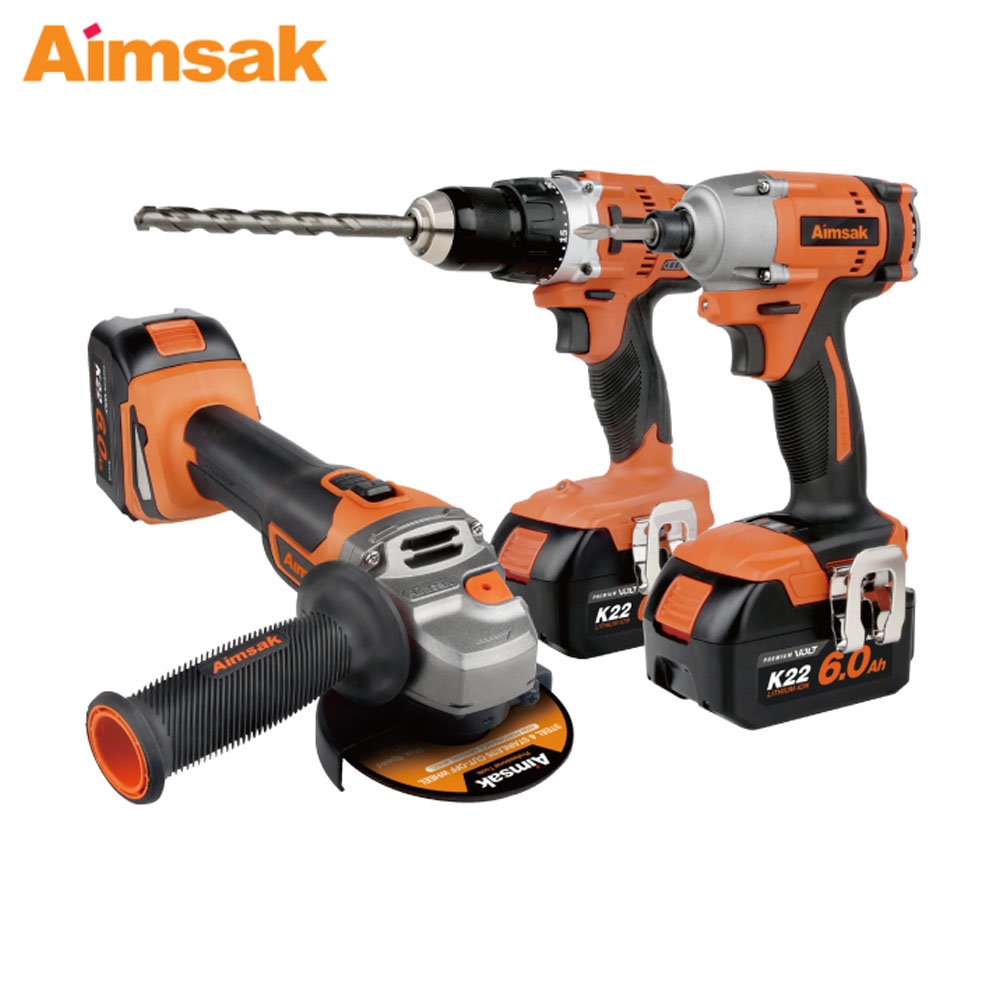 아임삭 충전그라인더 임팩드라이버 해머드릴 콤보키트 21.6V 6.0Ah BL22GMT