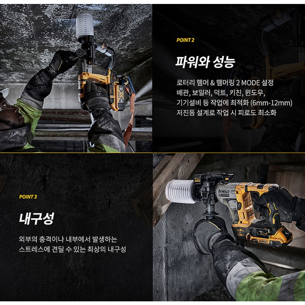 디월트 SDS-PLUS 충전 로타리해머드릴 20V MAX DCH172N 본체만