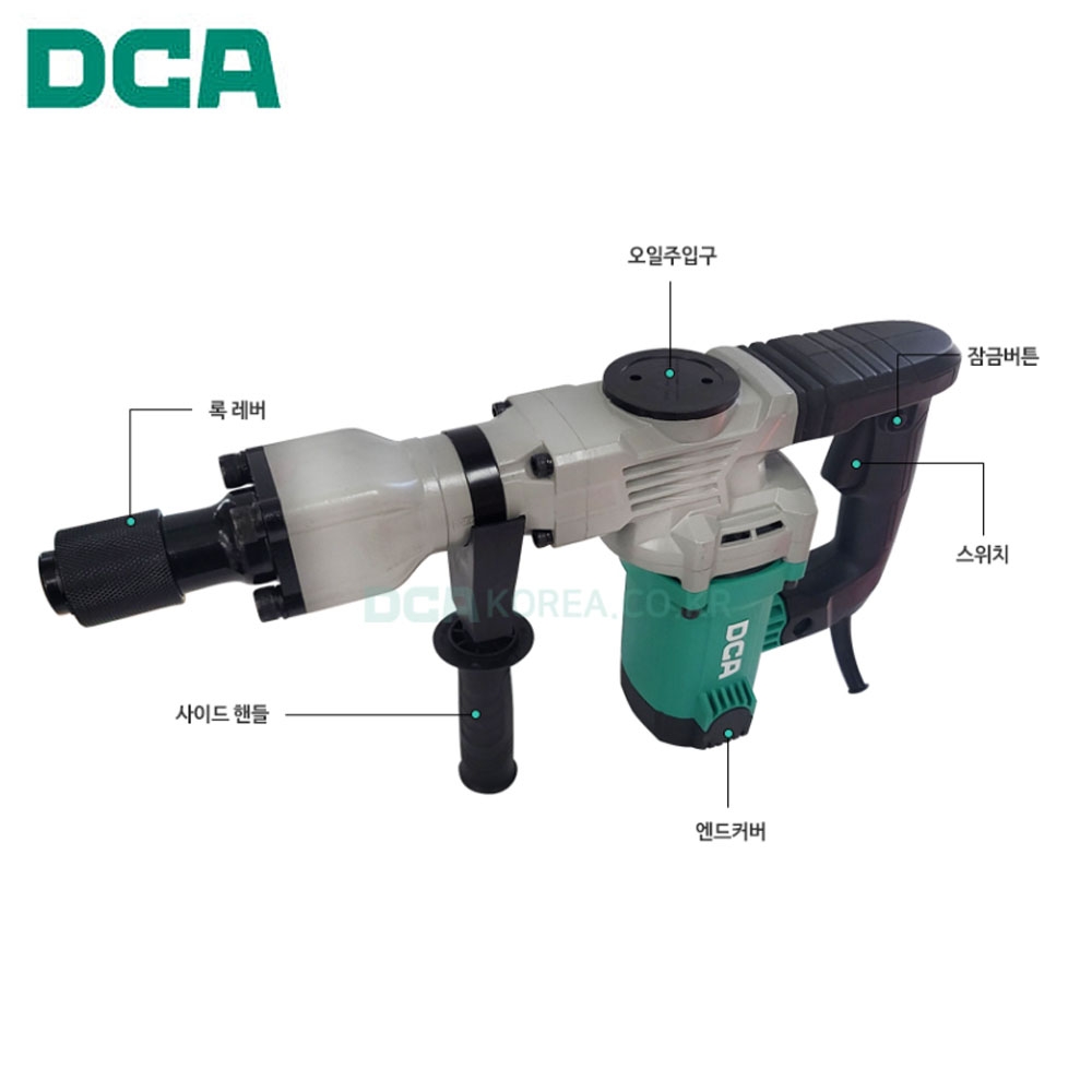 DCA 육각노미 뿌레카 1400W 원터치 비트교체 파쇄해머 파괴함마 AZG06-6S