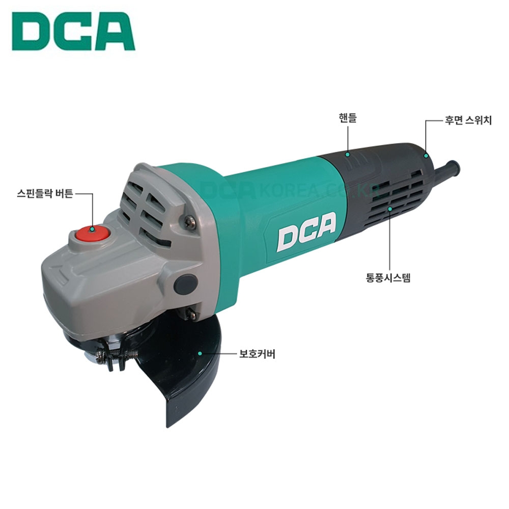 DCA 유선 그라인더 100mm 후면스위치 820W ASM13-100