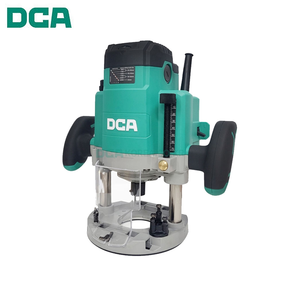 DCA 홈파기 경첩 문틀 홈파기 6단속도조절 루터 2000W AMR06-12