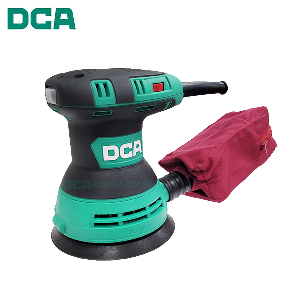 DCA 전기샌다 목재 샌딩페이퍼 125mm 6단속도조절 원형샌더 300W ASA125